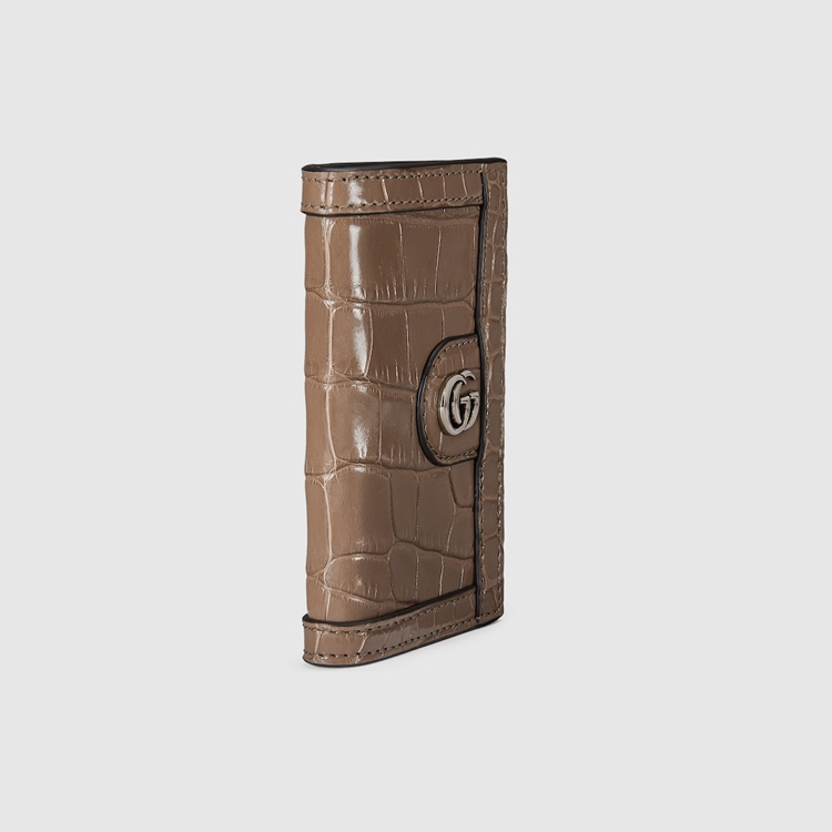 751989.EZIBG.2351.007.080.0000.Light Crocodile card case with Double G